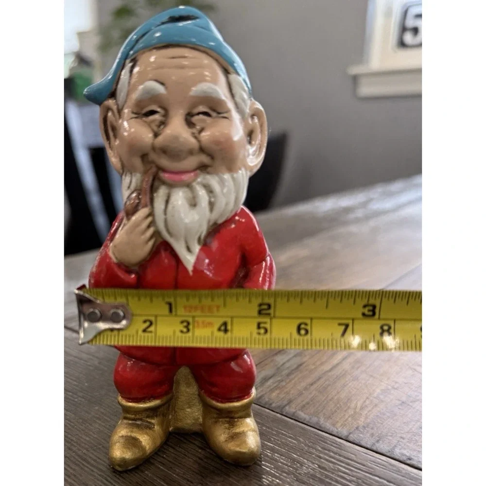 2‎ Vintage Christmas Paper Mache Santa and Elf Japan 5
